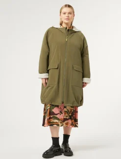 Marina Rinaldi Cappotti & Trench | Cappotti & Trench*Parka in taffettà antigoccia VERDEKAKI