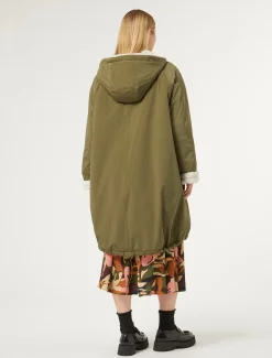 Marina Rinaldi Cappotti & Trench | Cappotti & Trench*Parka in taffettà antigoccia VERDEKAKI