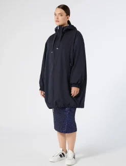 Marina Rinaldi Cappotti & Trench | Cappotti & Trench*Parka in tela di nylon BLUNOTTE