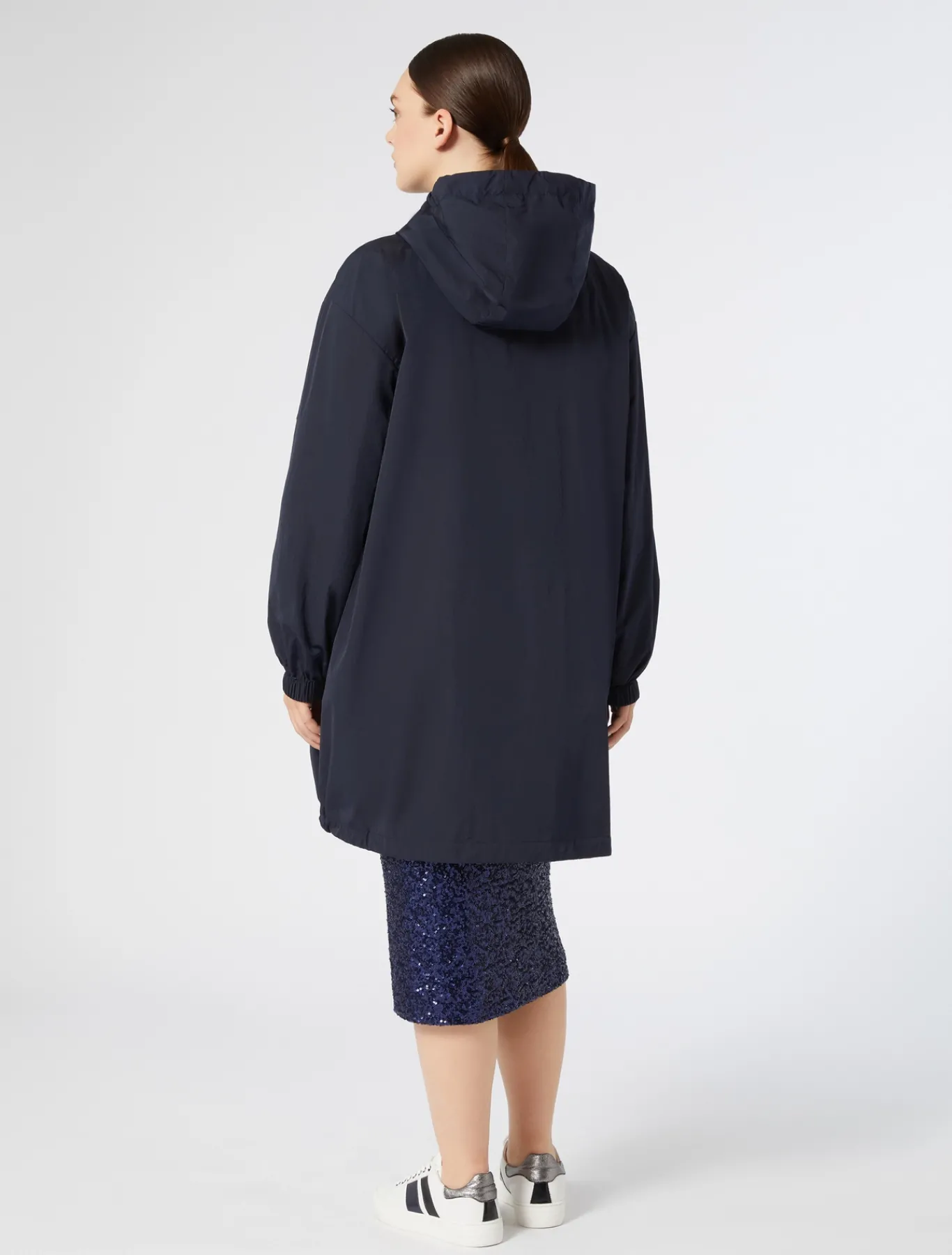 Marina Rinaldi Cappotti & Trench | Cappotti & Trench*Parka in tela di nylon BLUNOTTE