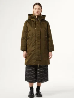 Marina Rinaldi Piumini | Piumini*Parka lungo imbottito in twill VERDEOLIVA