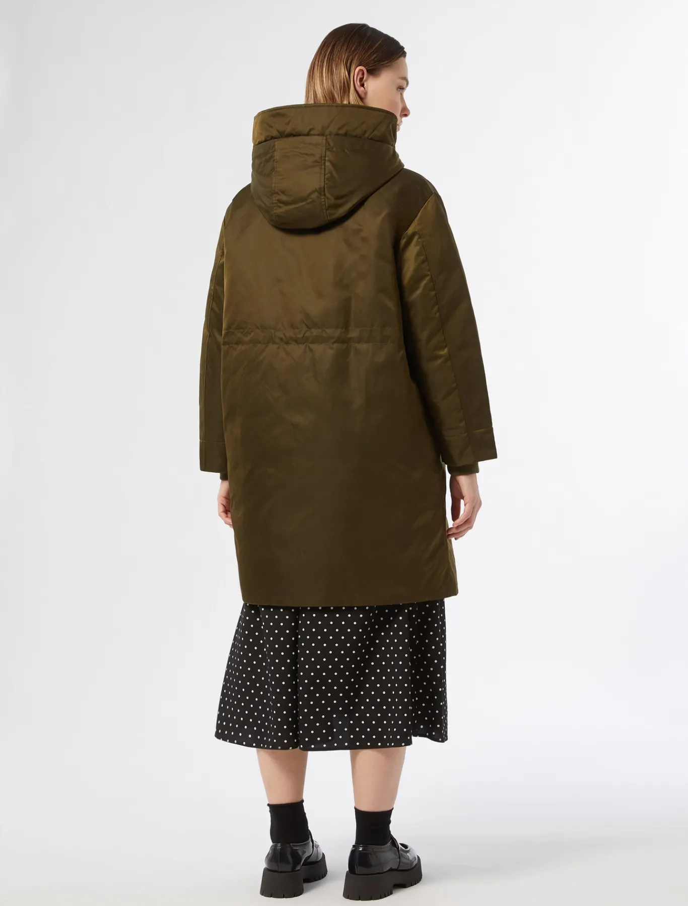 Marina Rinaldi Piumini | Piumini*Parka lungo imbottito in twill VERDEOLIVA