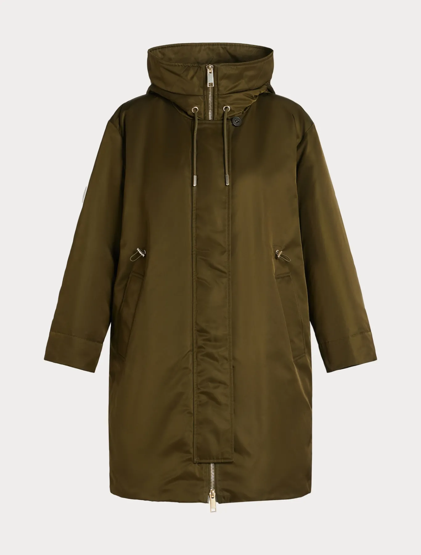 Marina Rinaldi Piumini | Piumini*Parka lungo imbottito in twill VERDEOLIVA