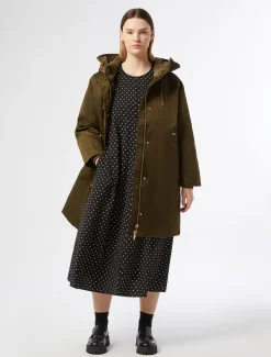 Marina Rinaldi Piumini | Piumini*Parka lungo imbottito in twill VERDEOLIVA