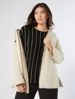Marina Rinaldi Piumini | Piumini*Parka reversibile in tela tecnica antigoccia BEIGE