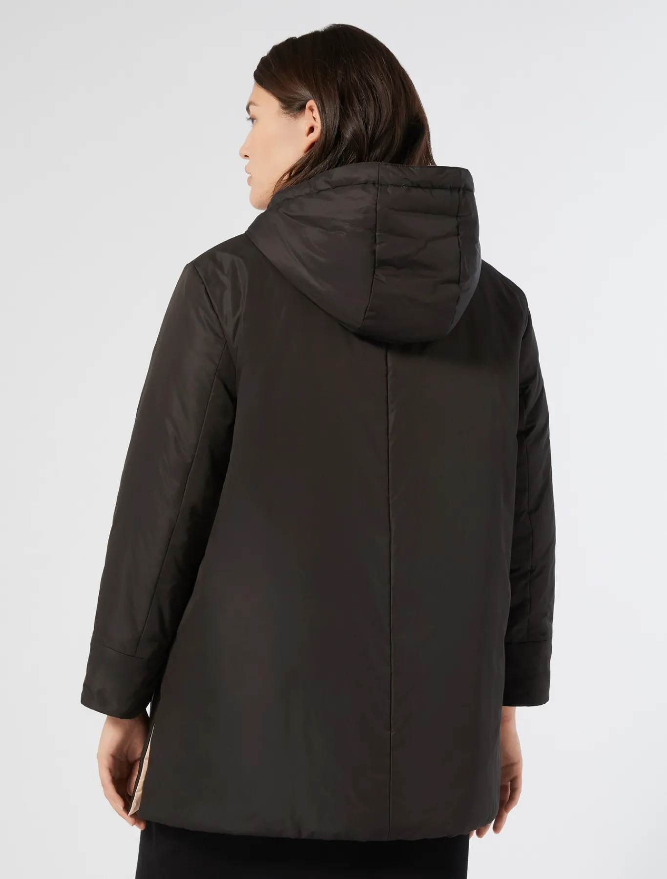 Marina Rinaldi Piumini | Piumini*Parka reversibile in tela tecnica antigoccia NERO