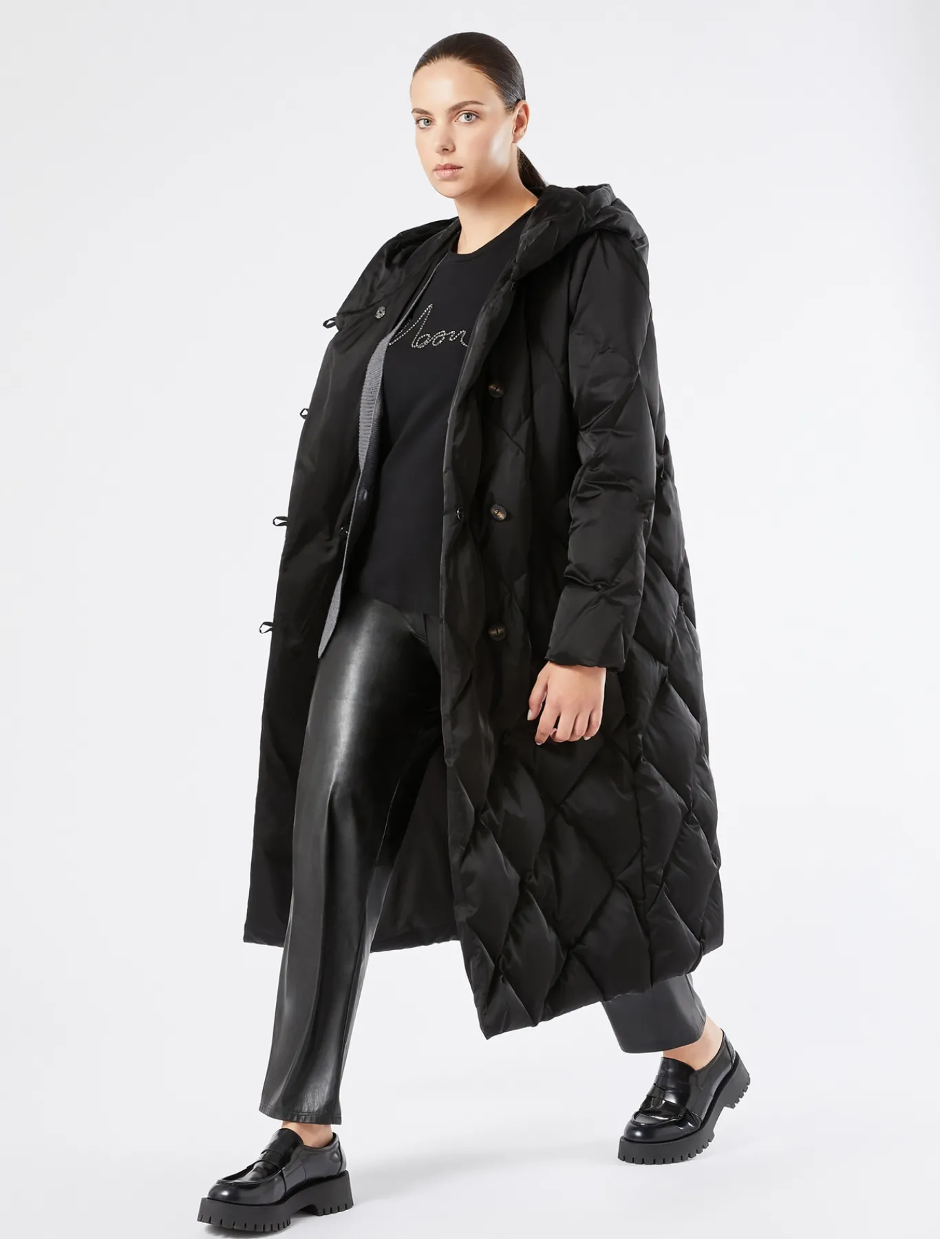 Marina Rinaldi Piumini | Piumini*Piumino in raso NERO