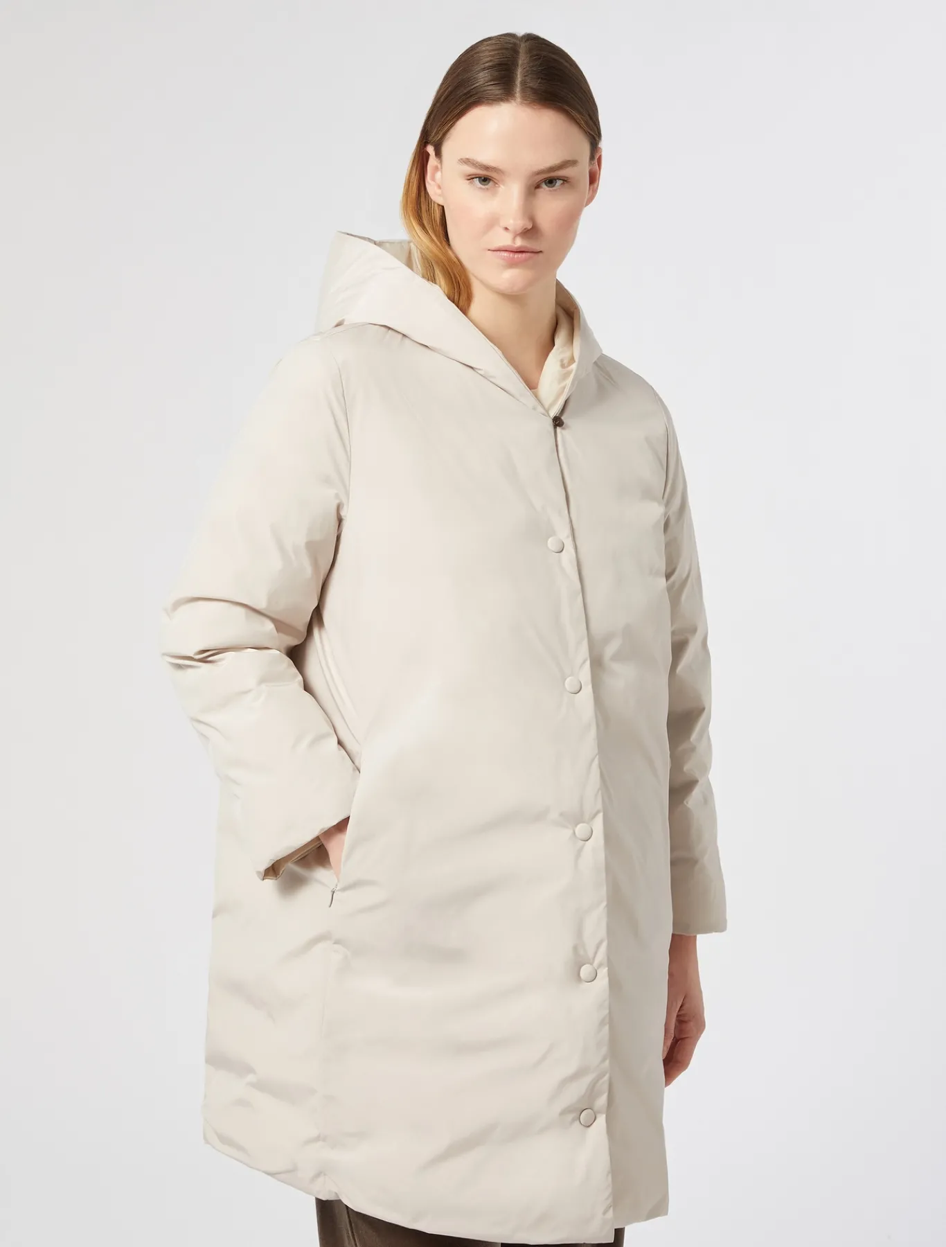 Marina Rinaldi Piumini | Piumini*Piumino in taffettà e tela di nylon antigoccia TORTORA