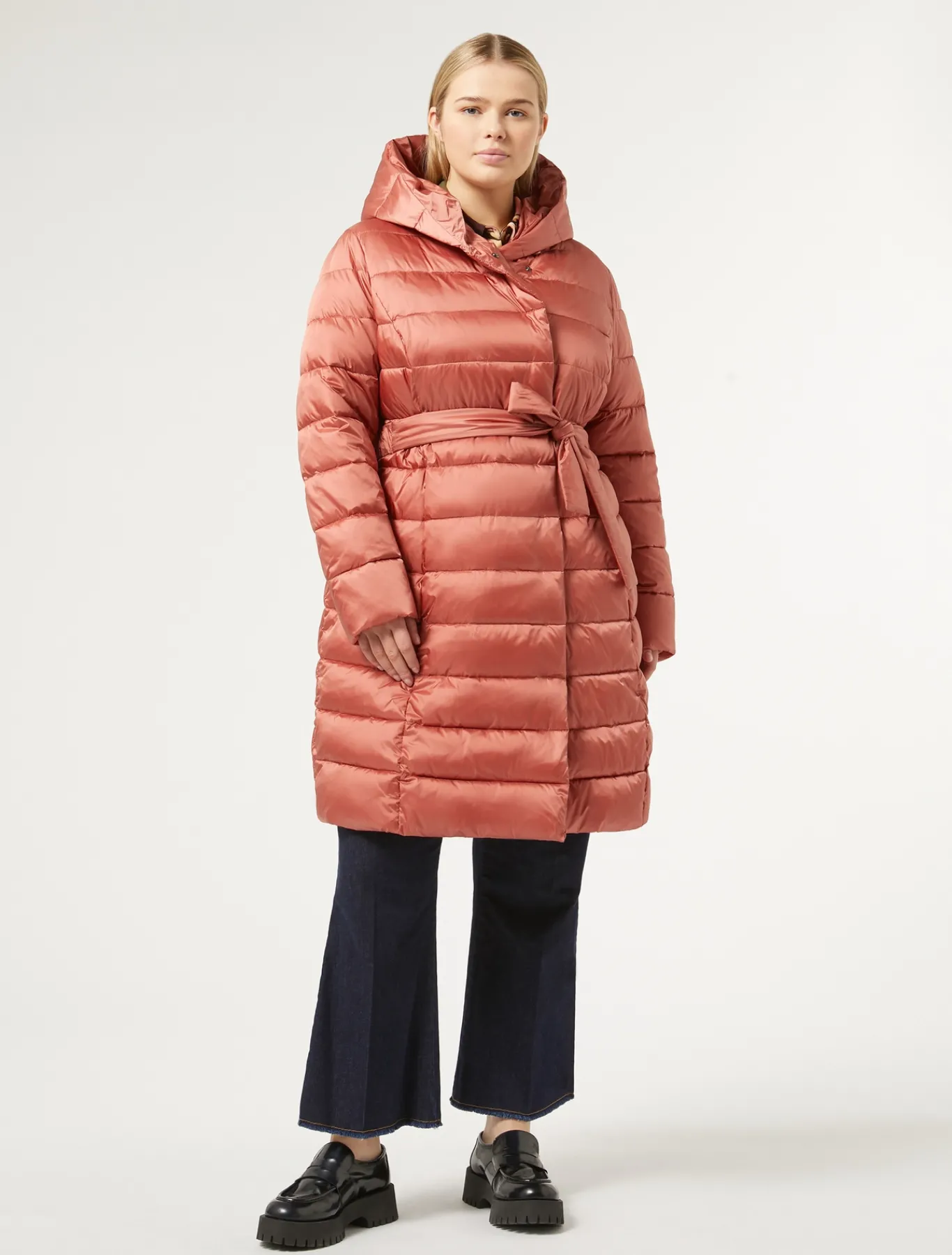 Marina Rinaldi Piumini | Piumini*Piumino in tela di nylon antigoccia TERRACOTTA