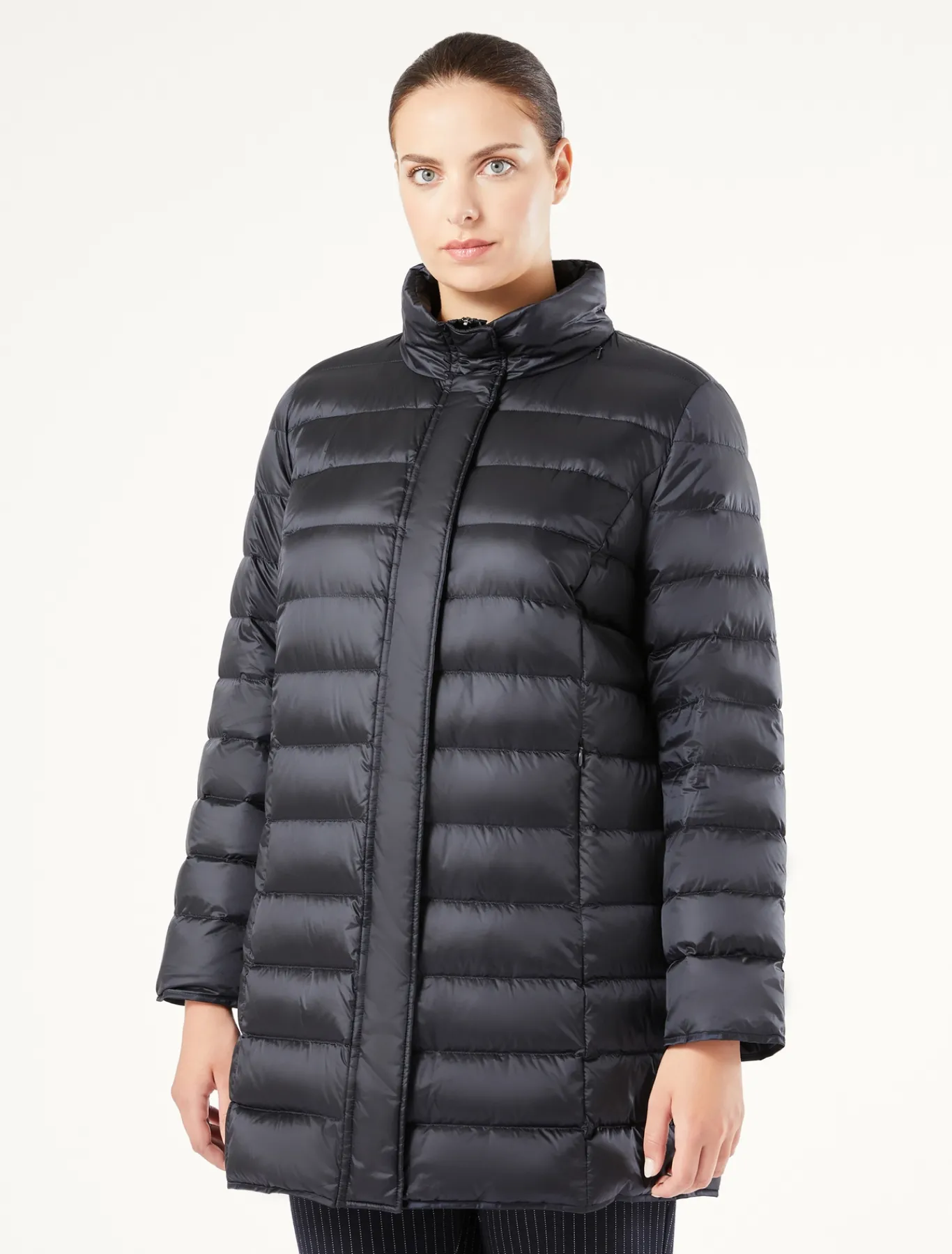 Marina Rinaldi Piumini | Piumini*Piumino in tela di nylon antigoccia BLUMARINO