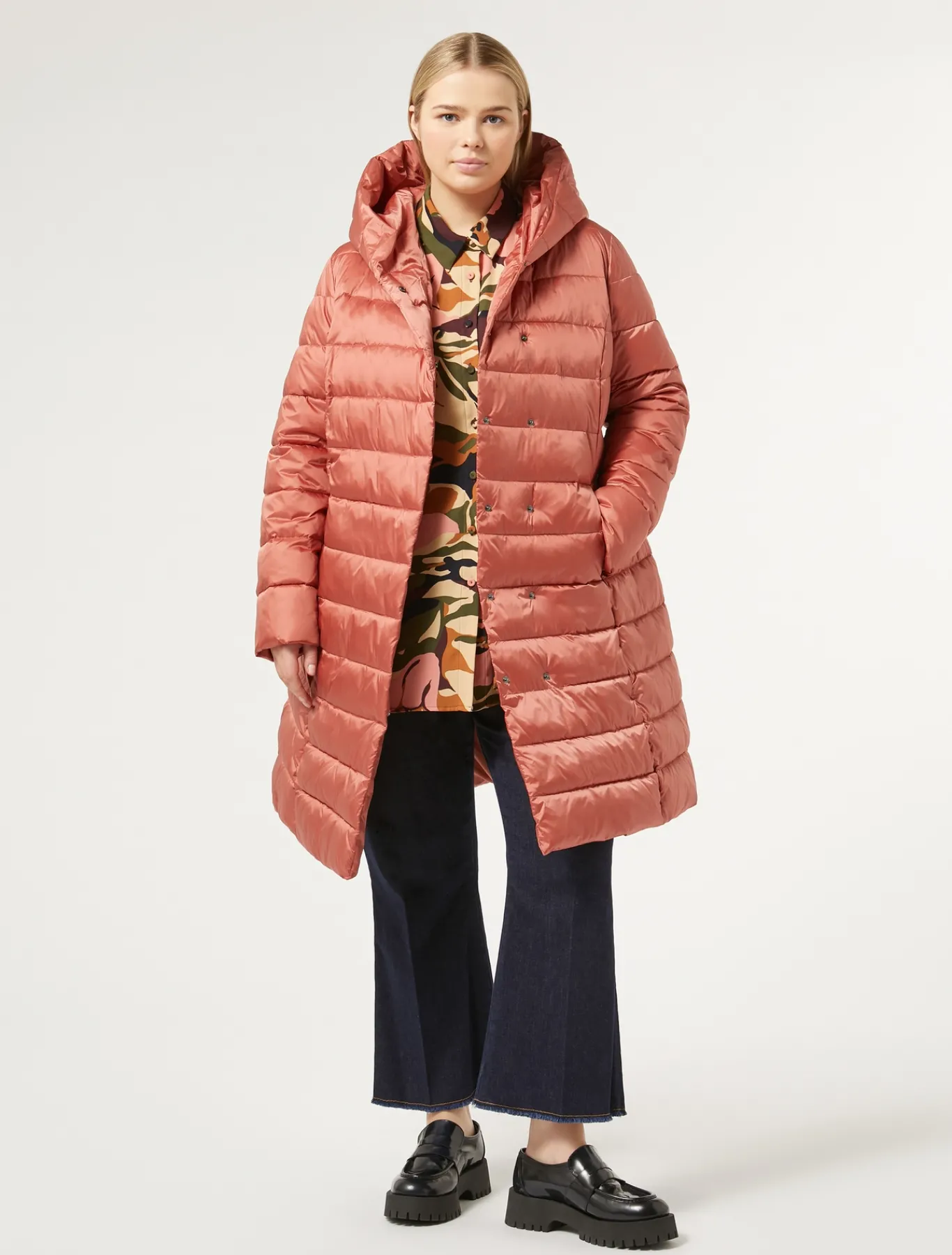 Marina Rinaldi Piumini | Piumini*Piumino in tela di nylon antigoccia TERRACOTTA