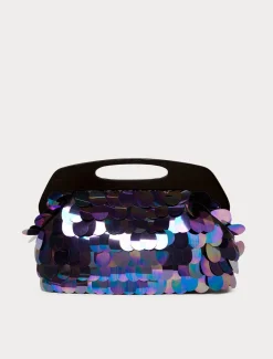 Marina Rinaldi Collezione Elegante | Accessori*Pochette in raso con paillettes NERO