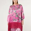 Marina Rinaldi Giacche | Camicie & Bluse*Poncho in raso di seta ROSA