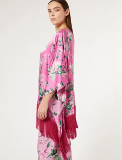 Marina Rinaldi Giacche | Camicie & Bluse*Poncho in raso di seta ROSA