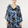 Marina Rinaldi Giacche | Selezione Elegante*Poncho in raso stampato NERO