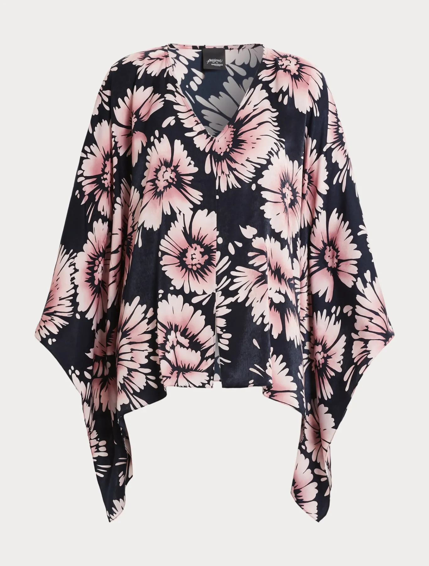 Marina Rinaldi Giacche | Selezione Elegante*Poncho in raso stampato BLUNOTTE