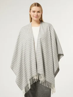Marina Rinaldi Accessori | Accessori*Poncho in tessuto tinto filo GRIGIOMEDIO