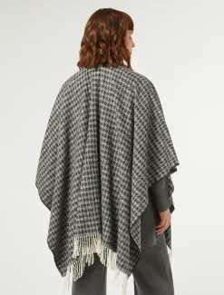 Marina Rinaldi Accessori | Accessori*Poncho in tessuto tinto filo NEROBIANCO