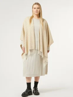 Marina Rinaldi Accessori | Accessori*Poncho in tessuto tinto filo BEIGE