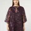 Marina Rinaldi Giacche | Collezione Elegante*Poncho in tulle ricamato BORDEAUX