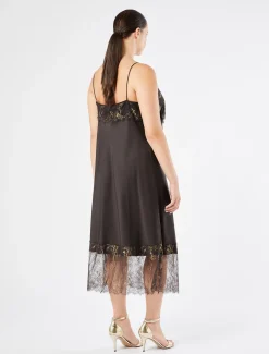 Marina Rinaldi Abiti | Abiti*Sottoveste in raso satin TESTAMORO