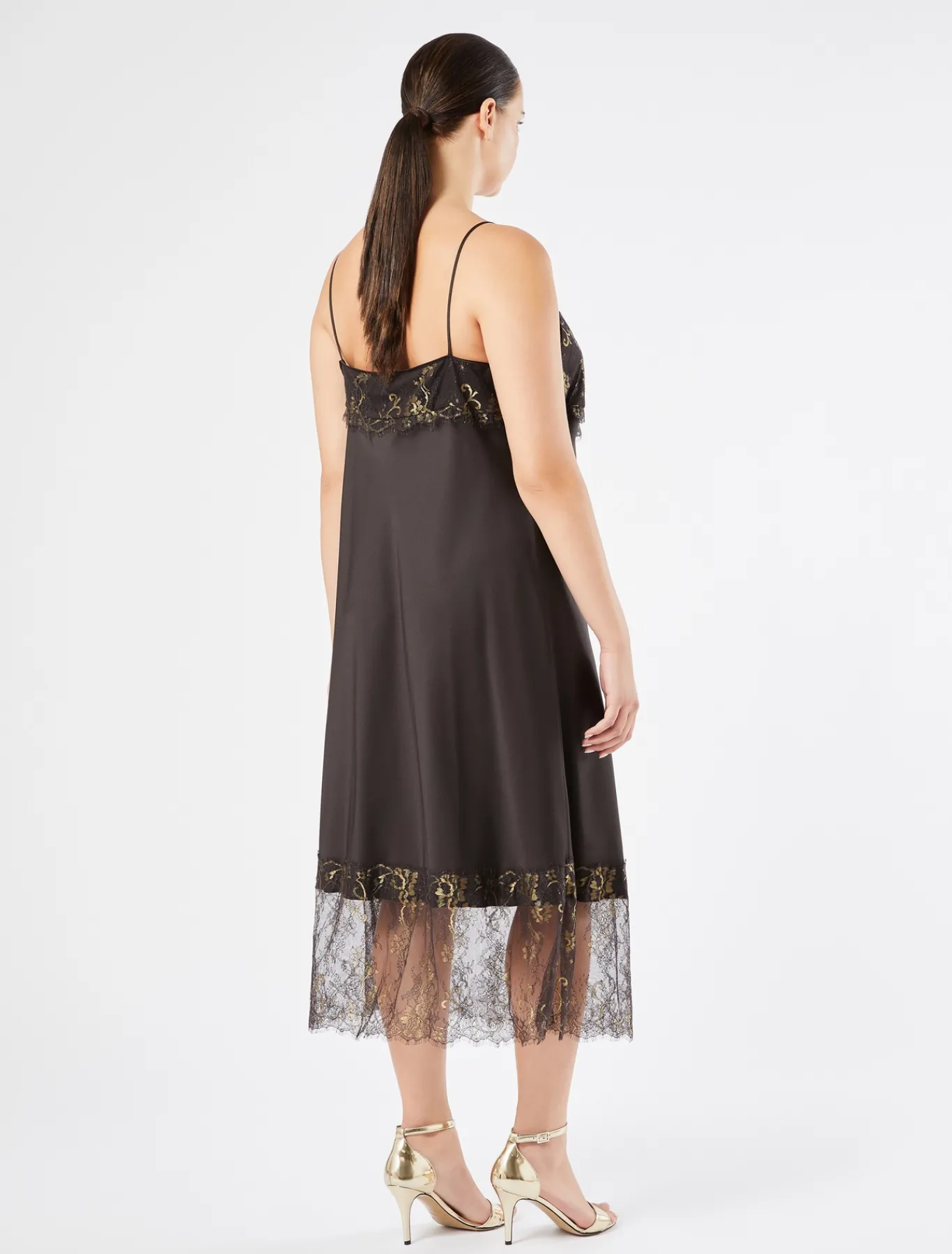 Marina Rinaldi Abiti | Abiti*Sottoveste in raso satin TESTAMORO