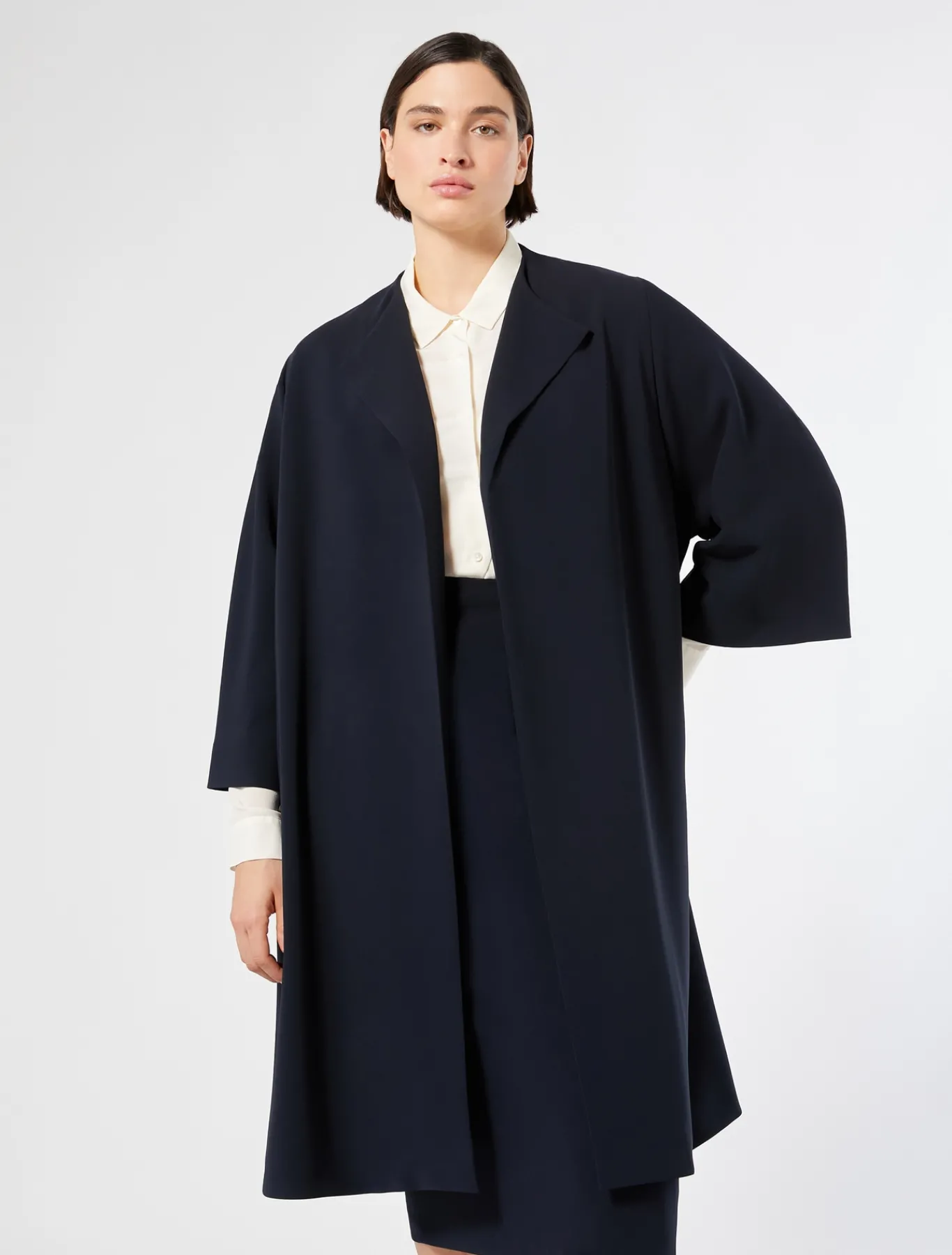 Marina Rinaldi Giacche | Cappotti & Trench*Spolverino in cady triacetato BLUNOTTE