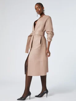 Marina Rinaldi Cappotti & Trench | Cappotti & Trench*Spolverino in nappa e jersey MARRONENUDO