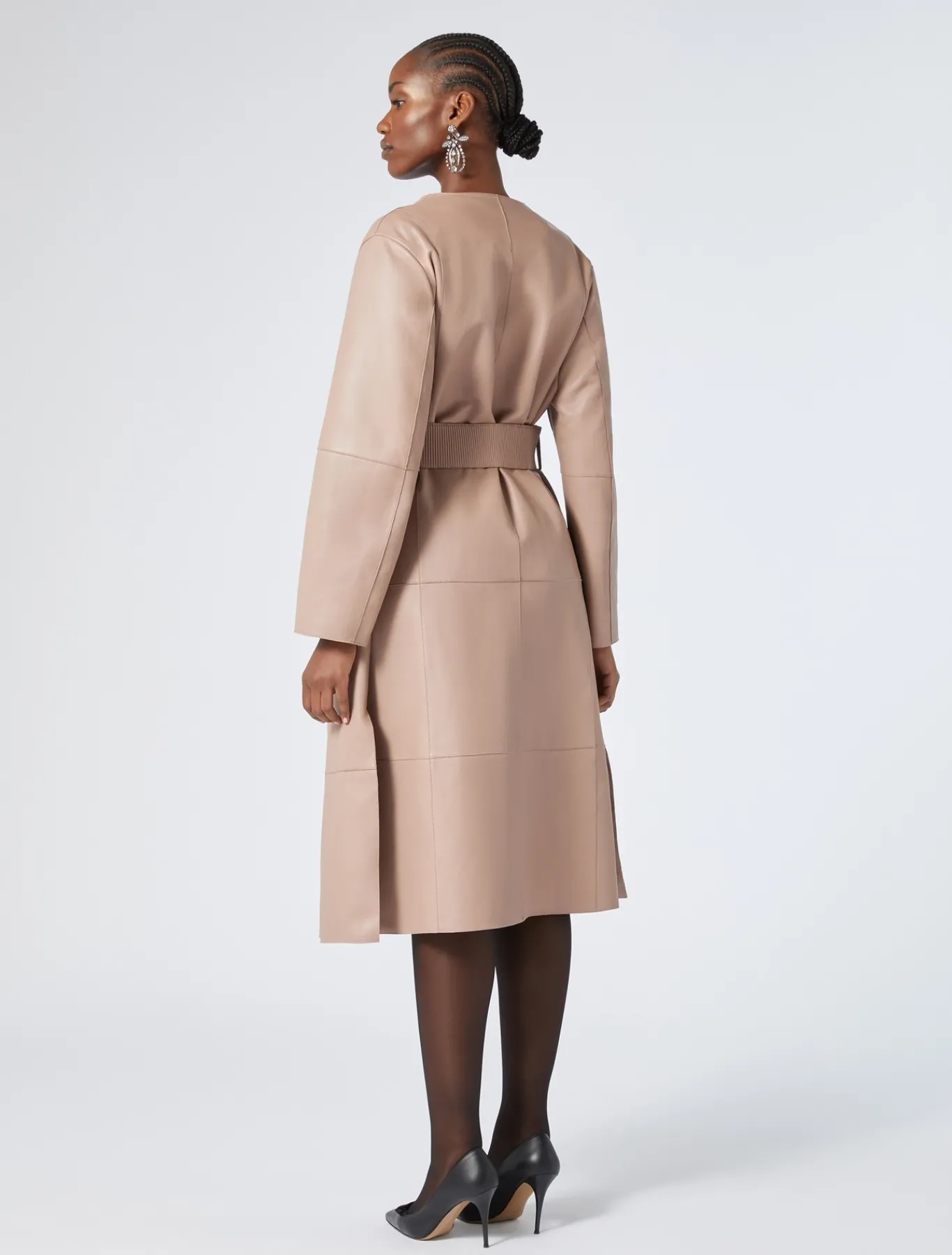 Marina Rinaldi Cappotti & Trench | Cappotti & Trench*Spolverino in nappa e jersey MARRONENUDO