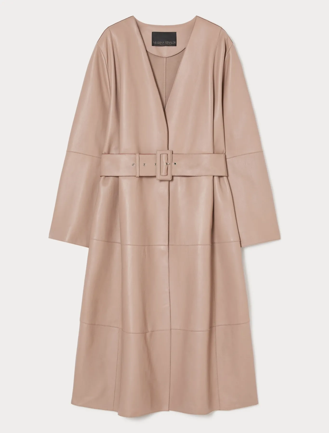 Marina Rinaldi Cappotti & Trench | Cappotti & Trench*Spolverino in nappa e jersey MARRONENUDO
