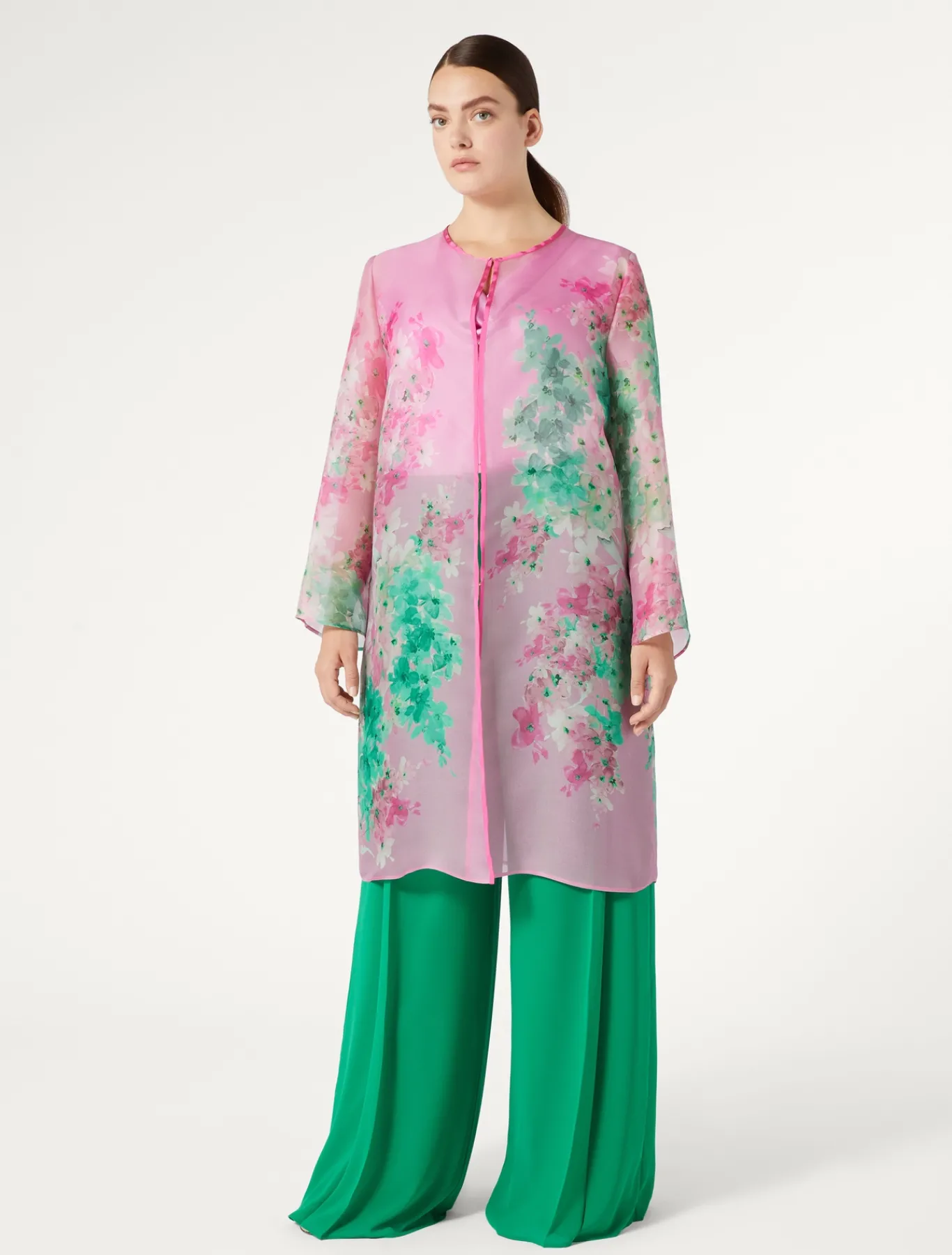 Marina Rinaldi Giacche | Cappotti & Trench*Spolverino in organza di seta ROSA