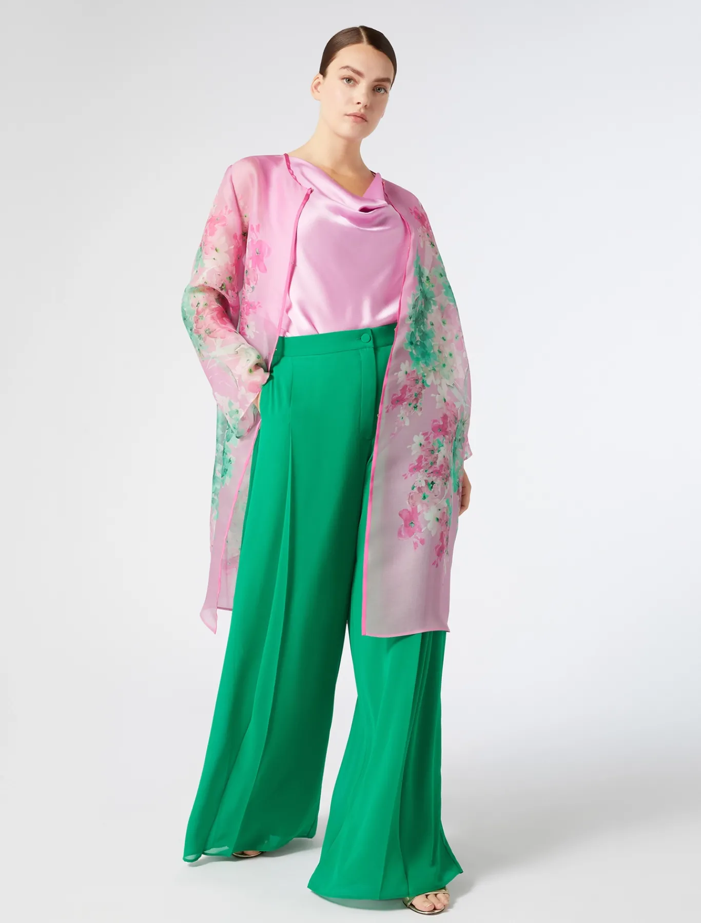 Marina Rinaldi Giacche | Cappotti & Trench*Spolverino in organza di seta ROSA