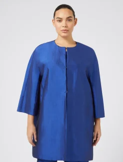 Marina Rinaldi Giacche | Cappotti & Trench*Spolverino in shantung di seta VIOLA