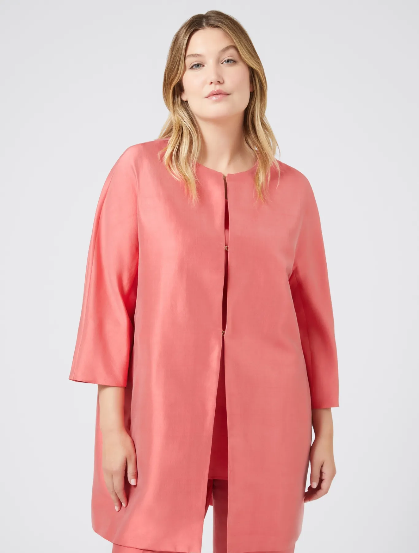 Marina Rinaldi Giacche | Cappotti & Trench*Spolverino in shantung di seta ROSSO