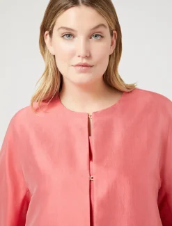 Marina Rinaldi Giacche | Cappotti & Trench*Spolverino in shantung di seta ROSSO
