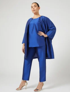 Marina Rinaldi Giacche | Cappotti & Trench*Spolverino in shantung di seta VIOLA