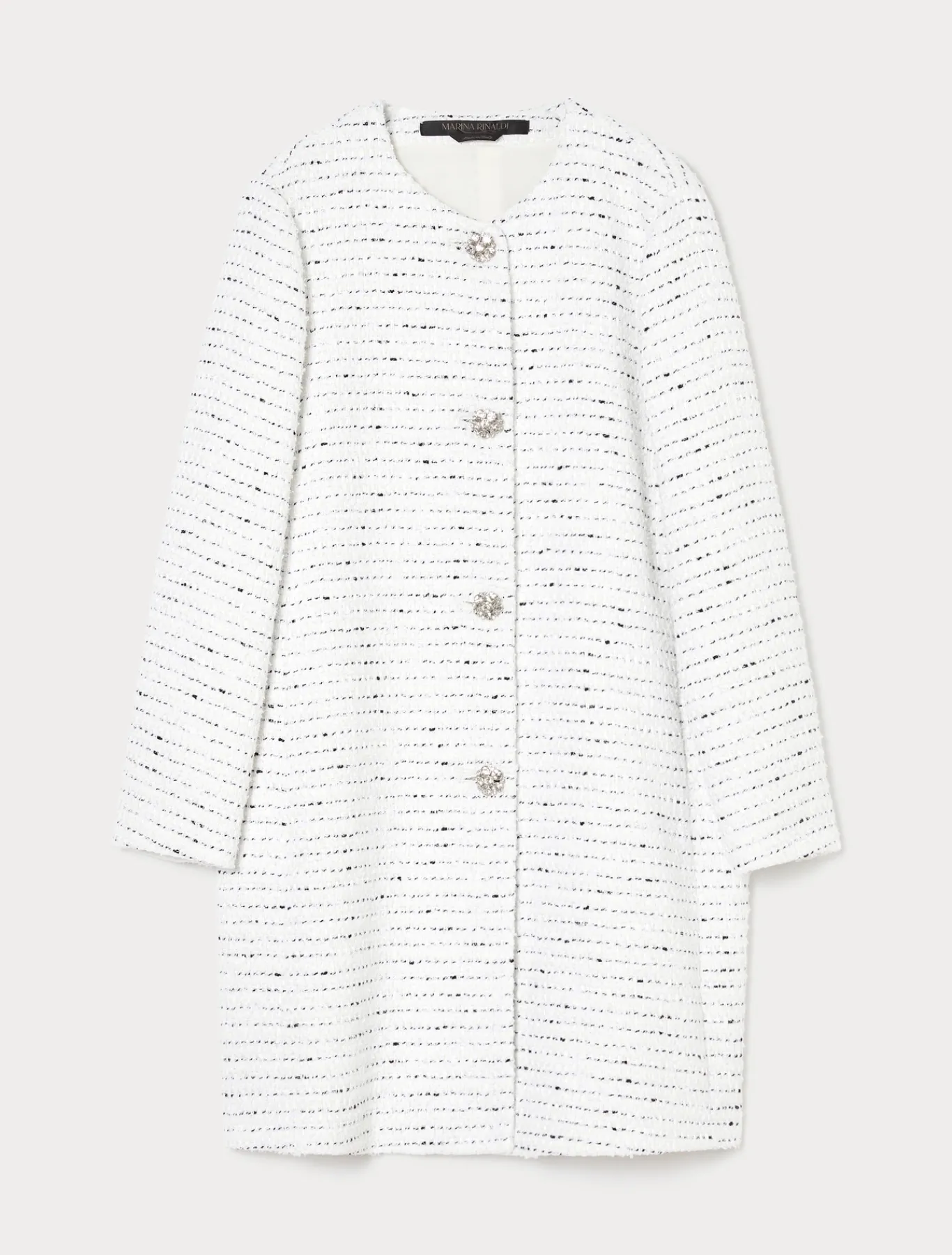 Marina Rinaldi Giacche | Collezione Elegante*Spolverino in tinto filo BIANCO