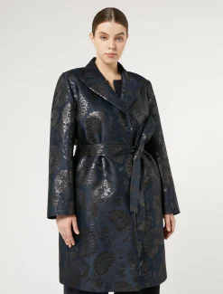 Marina Rinaldi Giacche | Cappotti & Trench*Spolverino jacquard BLUNOTTE