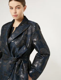 Marina Rinaldi Giacche | Cappotti & Trench*Spolverino jacquard BLUNOTTE