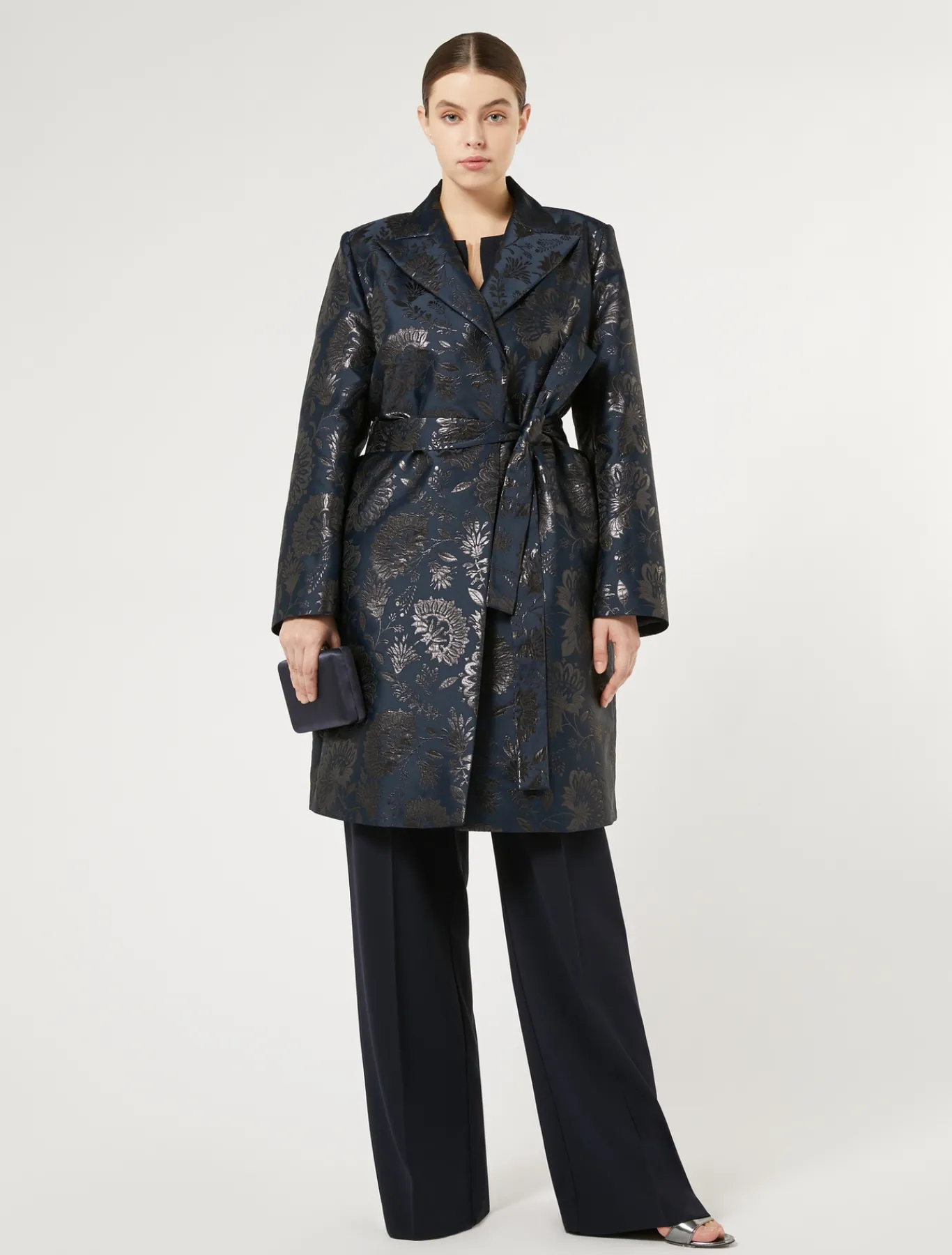 Marina Rinaldi Giacche | Cappotti & Trench*Spolverino jacquard BLUNOTTE