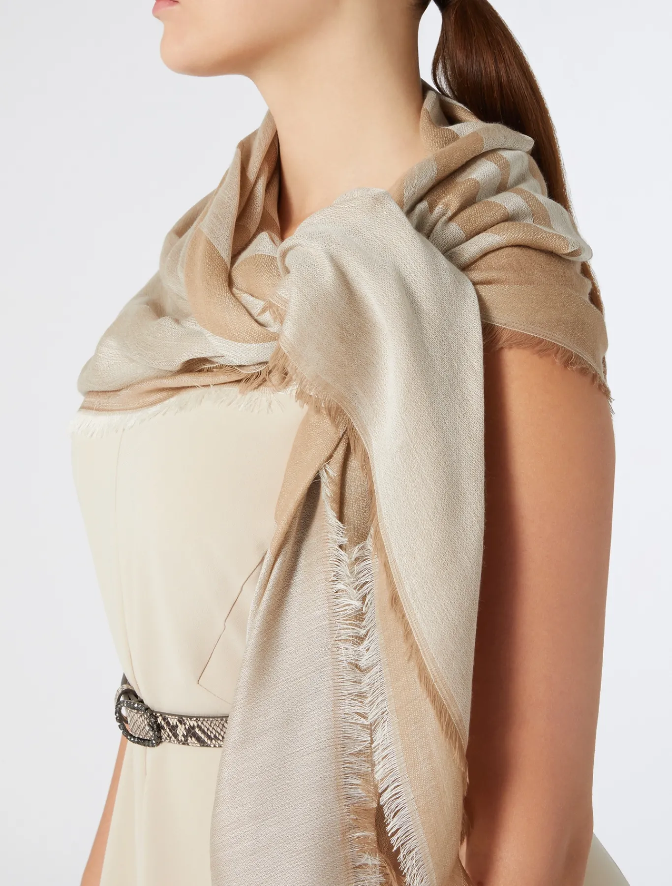 Marina Rinaldi Accessori | Accessori*Stola jacquard in misto cachemire BEIGE