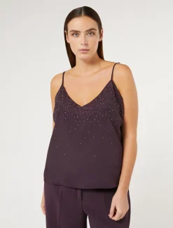 Marina Rinaldi Accessori | Top & T-Shirt*Top in crêpe de Chine BORDEAUX