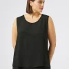 Marina Rinaldi Bluse | Camicie & Bluse*Top in crêpe de Chine di misto seta NERO