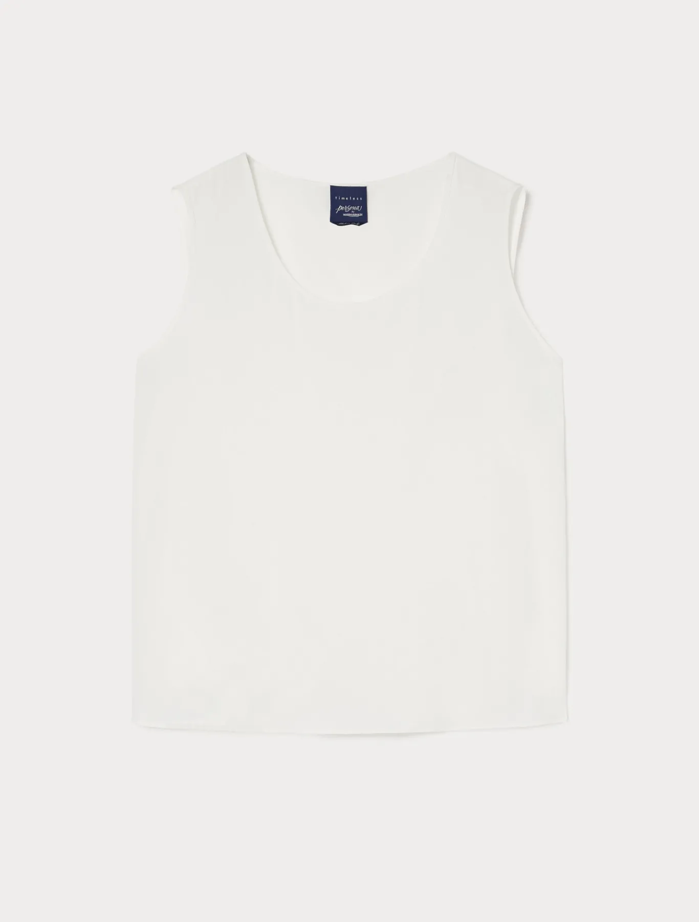 Marina Rinaldi Bluse | Camicie & Bluse*Top in crêpe de Chine di misto seta BIANCO