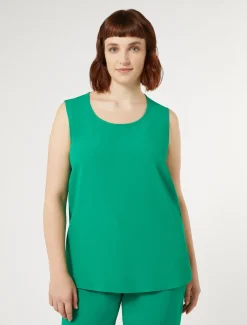 Marina Rinaldi Bluse | Collezione Elegante*Top in crêpe envers satin VERDEBANDIERA