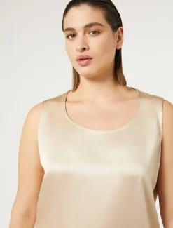 Marina Rinaldi Bluse | Camicie & Bluse*Top in crêpe envers satin MIELE