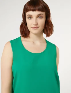 Marina Rinaldi Bluse | Collezione Elegante*Top in crêpe envers satin VERDEBANDIERA
