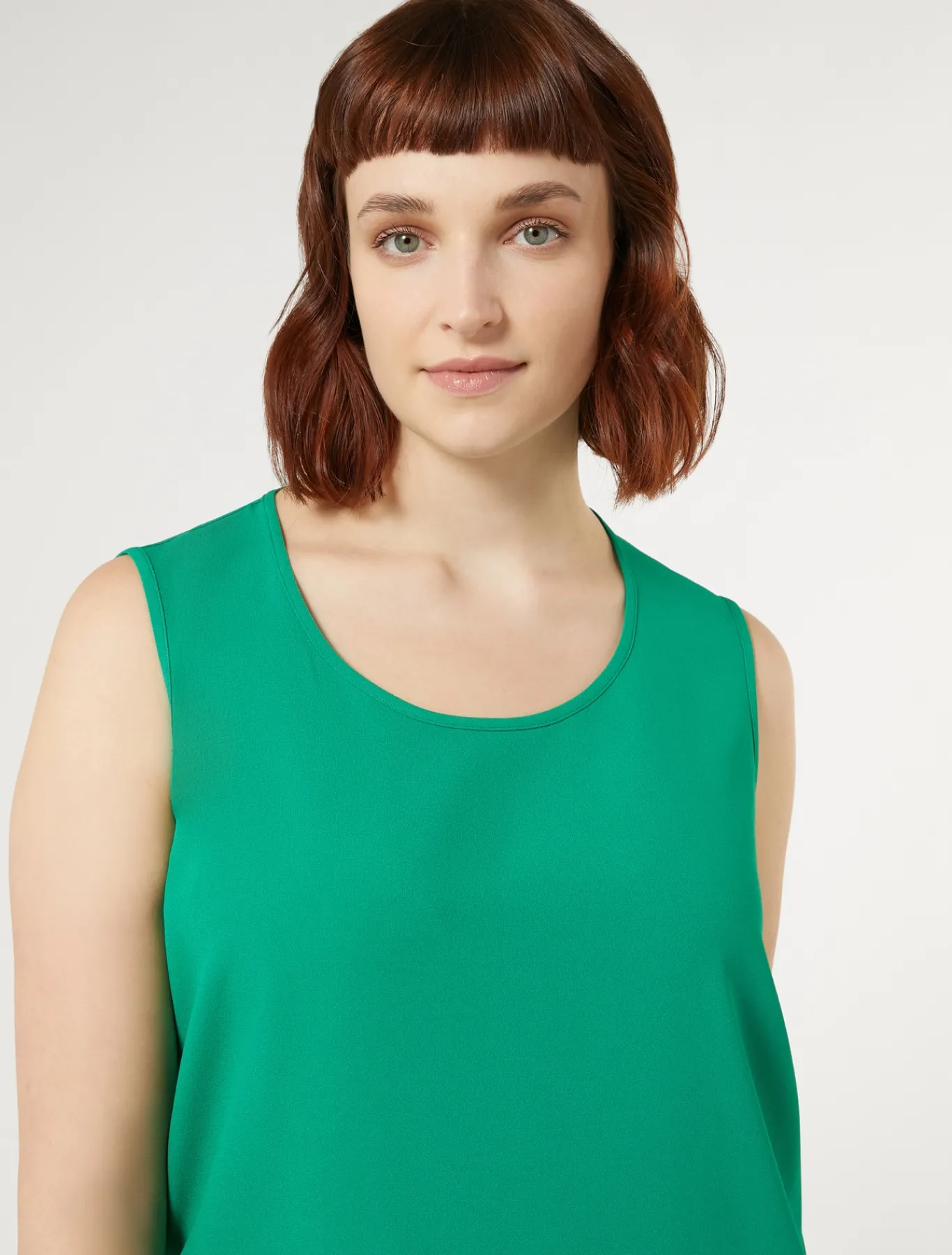 Marina Rinaldi Bluse | Collezione Elegante*Top in crêpe envers satin VERDEBANDIERA