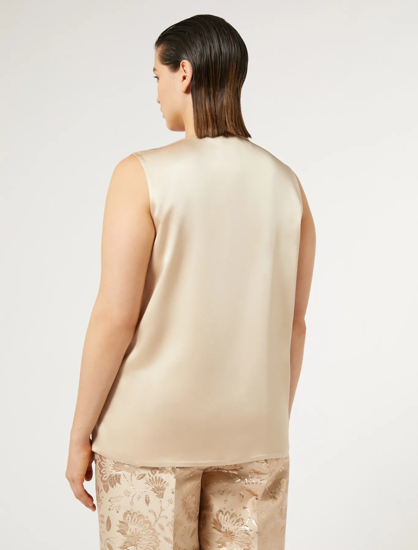 Marina Rinaldi Bluse | Camicie & Bluse*Top in crêpe envers satin MIELE