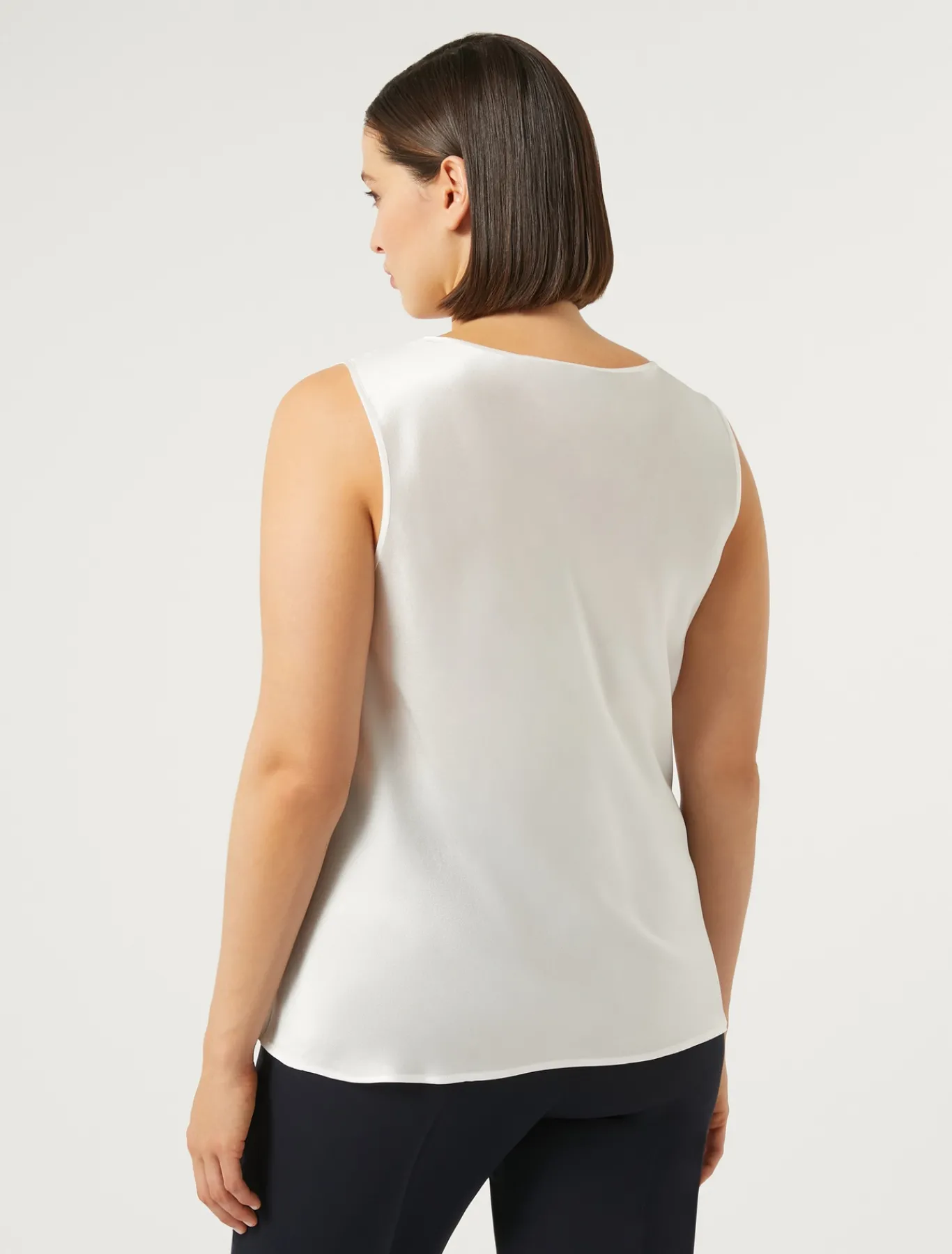 Marina Rinaldi Bluse | Collezione Elegante*Top in crêpe envers satin BIANCO